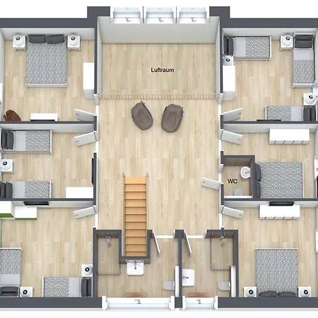 Apartment Am Mueritz Nationalpark, 17 Gaeste, Sauna